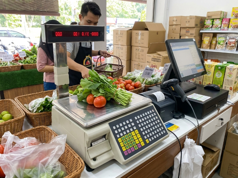 Electronic weighing machine POS system integration Malaysia