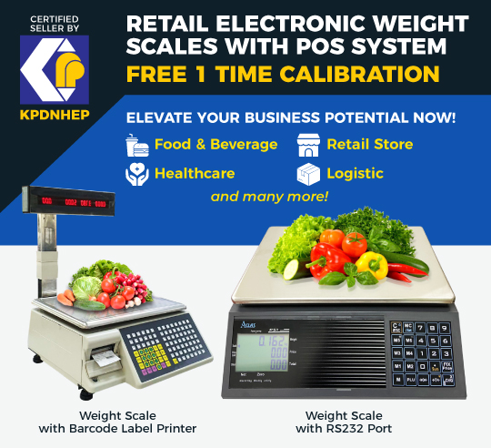Weight scale calibration Malaysia for commercial weighing machine